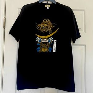 Mens / Unisex Authentic Japanese Traditional Dragon Short Sleeve T-Short, Size L